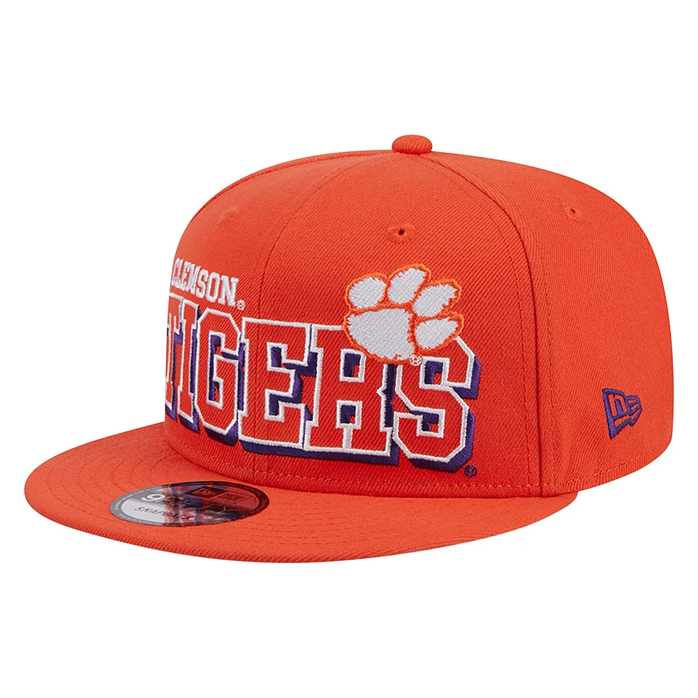 Casquette Snapback 9FIFTY Game Day des Clemson Tigers orange New Era pour hommes