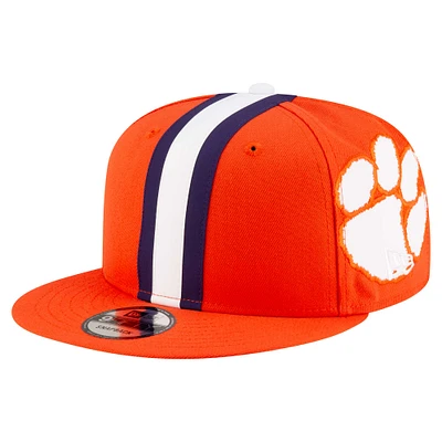 Casquette Snapback 9FIFTY orange Clemson Tigers de New Era pour homme