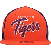 Casquette Snapback Outright 9FIFTY Clemson Tigers New Era orange pour homme