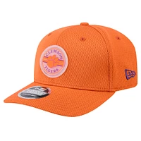 Casquette ajustable extensible à boutons-pression New Era Orange Clemson Tigers Patched 9SEVENTY pour homme