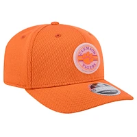 Casquette ajustable extensible à boutons-pression New Era Orange Clemson Tigers Patched 9SEVENTY pour homme