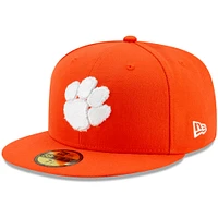 Casquette ajustée 59FIFTY basique avec logo de l'équipe principale des Clemson Tigers New Era pour hommes, orange