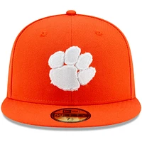 Casquette ajustée 59FIFTY basique avec logo de l'équipe principale des Clemson Tigers New Era pour hommes, orange