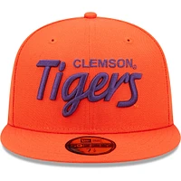 Men's New Era Orange Clemson Tigers Script Original 59FIFTY Fitted Hat