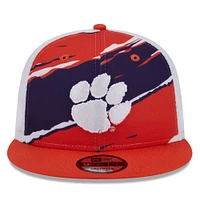 Casquette Snapback 9FIFTY Clemson Tigers Tear Trucker orange New Era pour homme