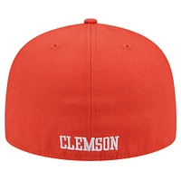 Men's New Era Orange  Clemson Tigers Throwback 59FIFTY Fitted Hat