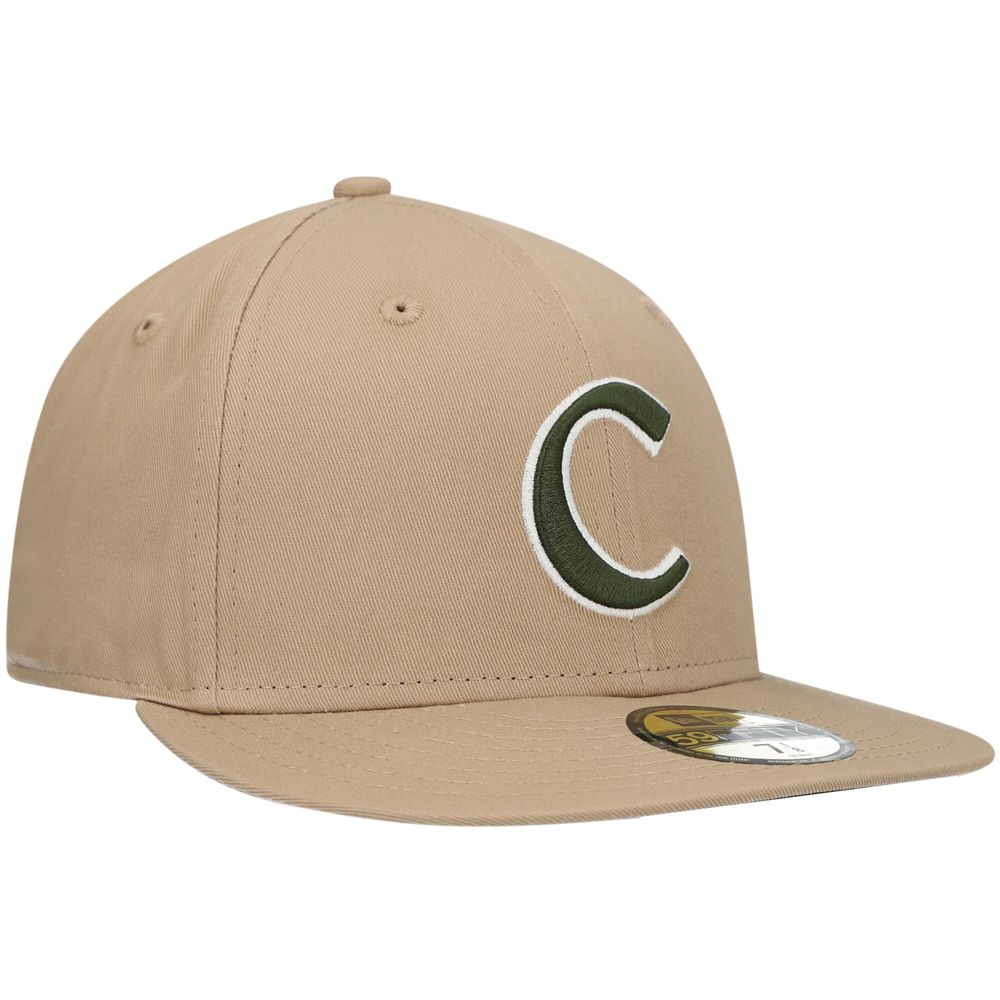 Men's New Era Tan Clemson Tigers Camel & Rifle 59FIFTY Fitted Hat