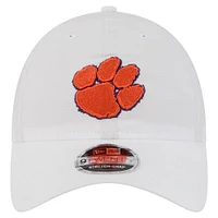 Casquette ajustable New Era Active Ripstop 9TWENTY blanche des Tigers de Clemson pour homme