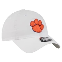 Casquette ajustable New Era Active Ripstop 9TWENTY blanche des Tigers de Clemson pour homme