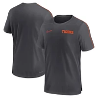 Men's Nike Anthracite Clemson Tigers 2024 Sideline Coach Performance Top