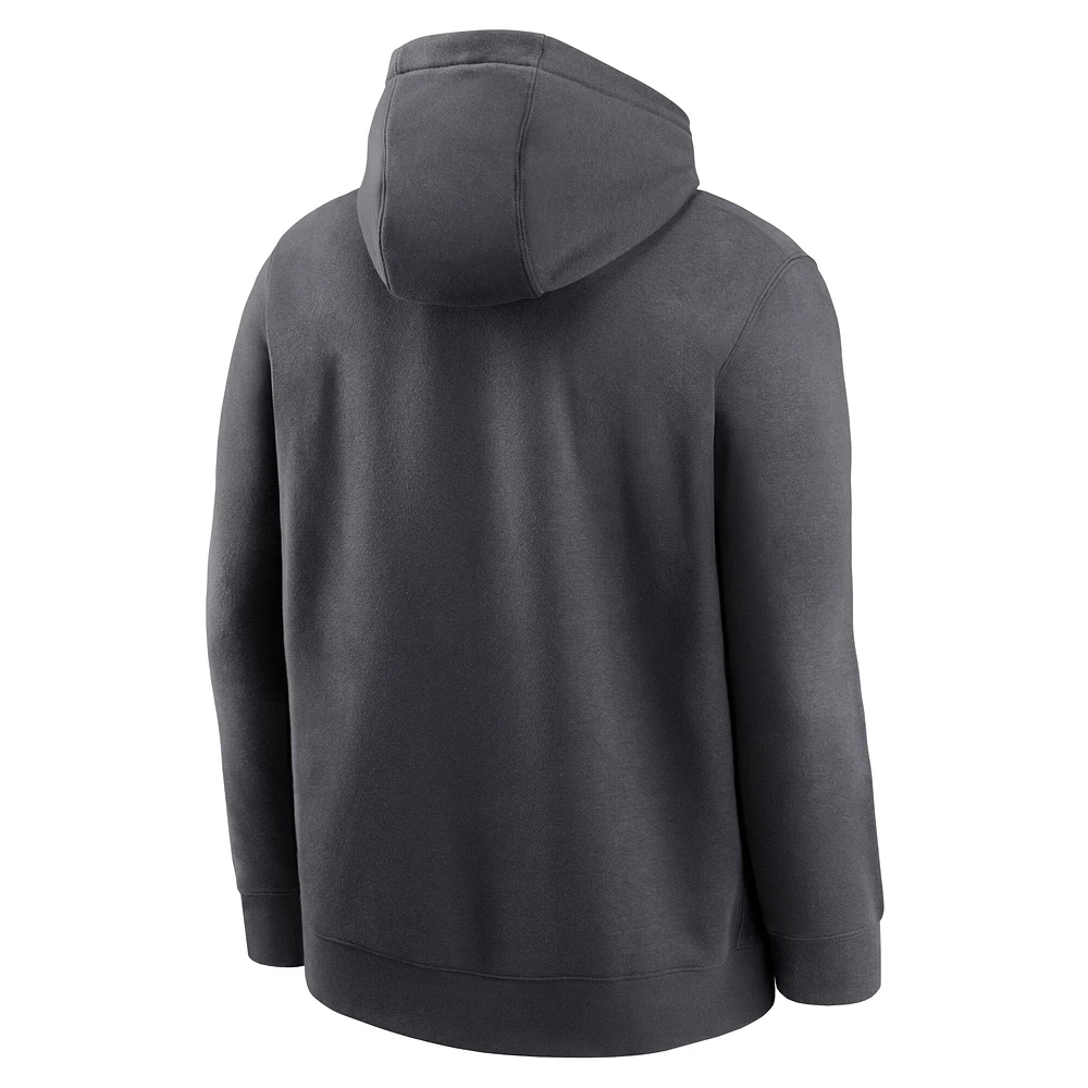 Men's Nike Anthracite Clemson Tigers Primetime Club Fleece Pullover Hoodie
