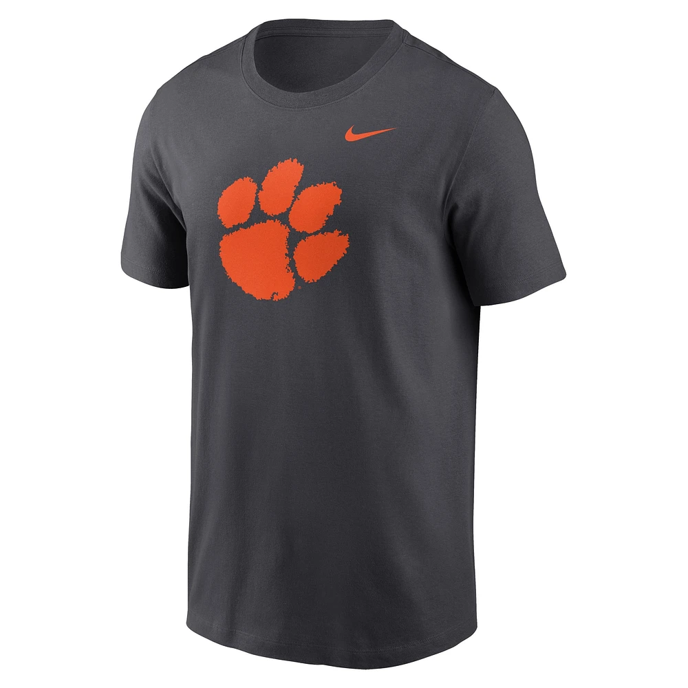 Men's Nike Anthracite Clemson Tigers Primetime Evergreen Logo T-Shirt