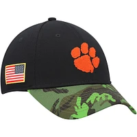 Nike Legacy91 Casquette réglable pour homme Noir/camouflage Clemson Tigers Veterans Day 2Tone