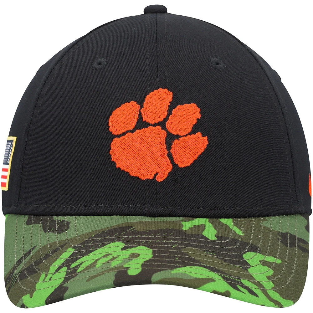 Nike Legacy91 Casquette réglable pour homme Noir/camouflage Clemson Tigers Veterans Day 2Tone