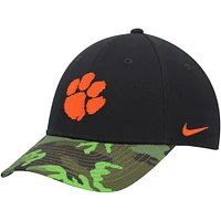 Nike Legacy91 Casquette réglable pour homme Noir/camouflage Clemson Tigers Veterans Day 2Tone