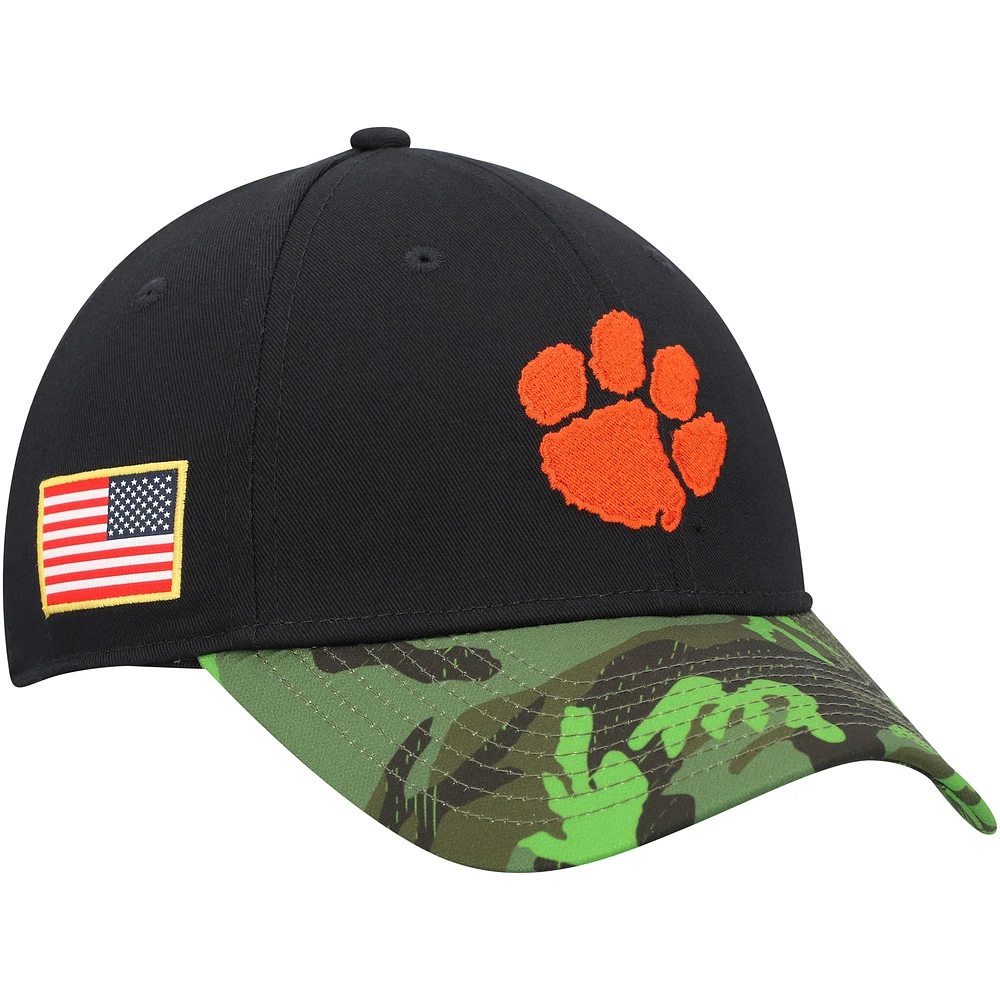 Nike Legacy91 Casquette réglable pour homme Noir/camouflage Clemson Tigers Veterans Day 2Tone