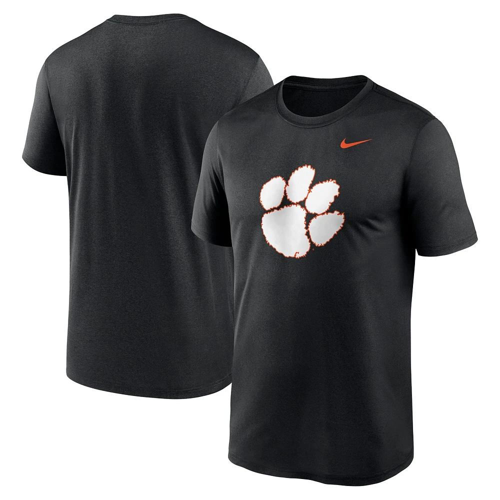 T-shirt Nike noir pour homme avec logo Legend Performance des Clemson Tigers