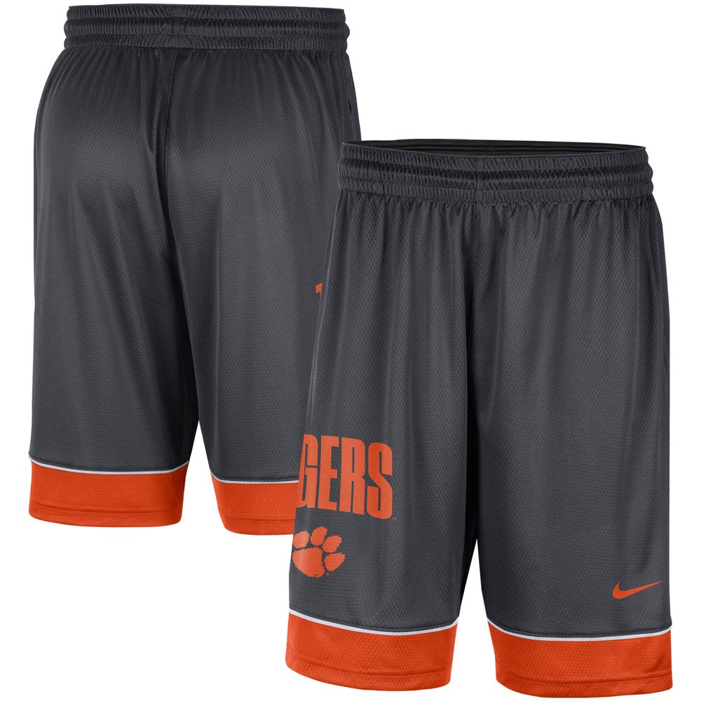 Men's Nike Charcoal/Orange Clemson Tigers Fast Break Performance Shorts