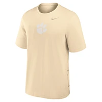 T-shirt Nike crème pour homme Clemson Tigers Primary Statement Performance Two-Hit