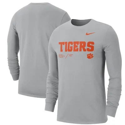 Clemson Tigers Nike Team Practice Performance Long Sleeve T-Shirt