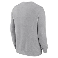 Sweat-shirt en molleton Nike Heather Grey Clemson Tigers Primetime pour homme