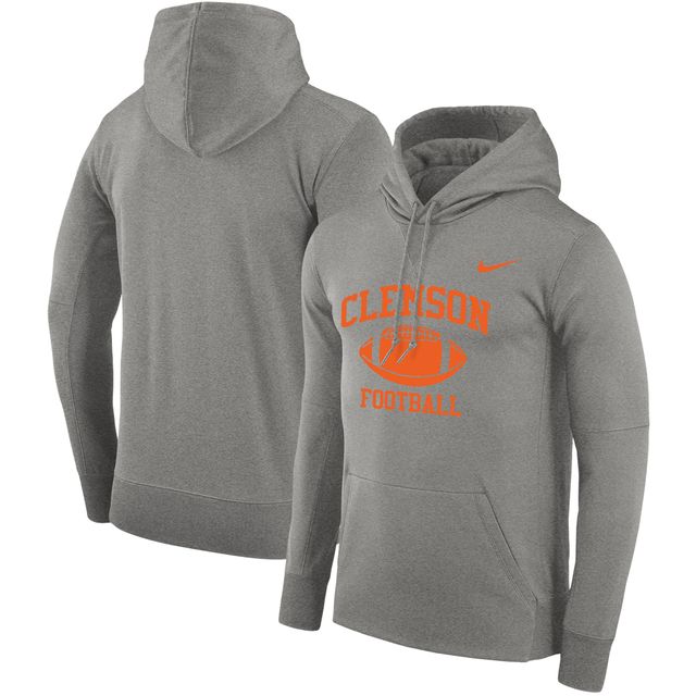 Chandail à capuchon de performance football rétro Nike Clemson Tigers Big & Tall Legend anthracite chiné pour homme