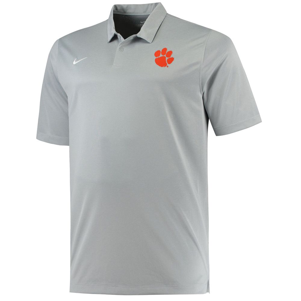 Men's Nike Heathered Gray Clemson Tigers Big & Tall Performance Polo