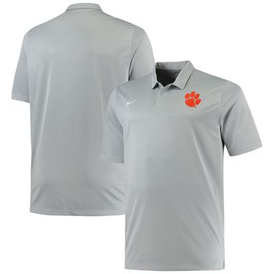 Men's Nike Heathered Gray Clemson Tigers Big & Tall Performance Polo