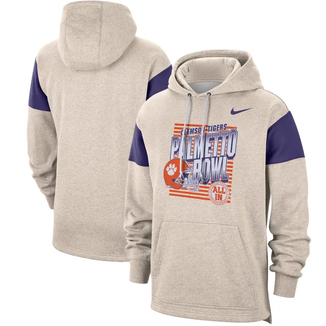 Men's Nike Heathered Gray LSU Tigers Football Club Pullover Hoodie