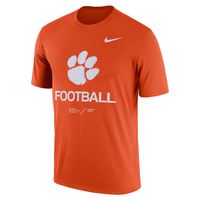 Men's Nike Heathered Orange Clemson Tigers Team Football Legend Performance T-Shirt