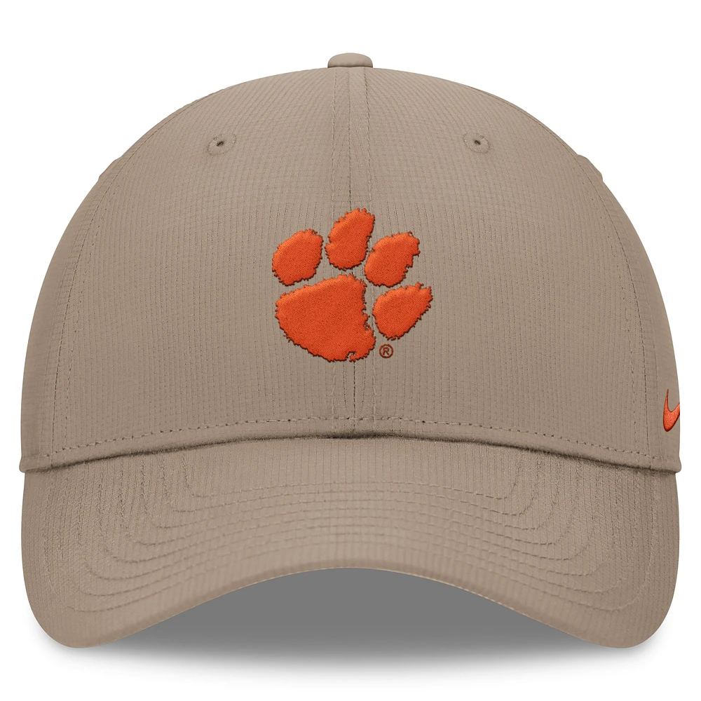 Men's Nike Khaki Clemson Tigers 2024 On-Field Performance Adjustable Hat