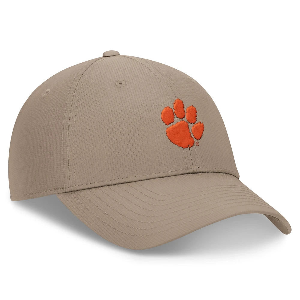 Men's Nike Khaki Clemson Tigers 2024 On-Field Performance Adjustable Hat