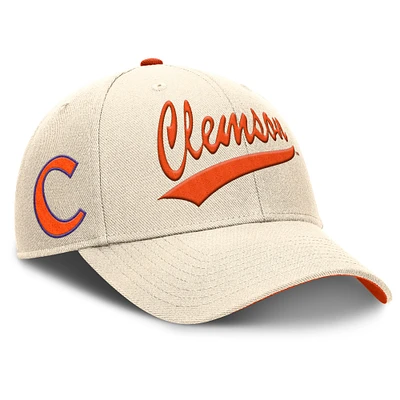 Casquette ajustable Nike Natural Clemson Tigers Primetime Rise pour homme