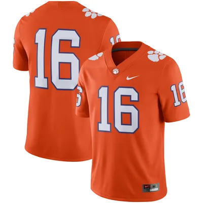 Maillot de match Nike #16 Orange Clemson Tigers pour homme