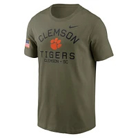 T-shirt de performance Nike Olive Clemson Tigers 2024 Military Appreciation pour homme