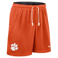 Short de performance réversible Nike orange/anthracite Clemson Tigers 2025 pour homme
