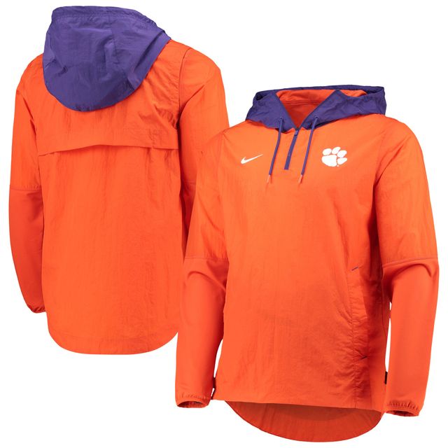 Veste Nike orange/violet Clemson Tigers Player Quarter-Zip pour homme