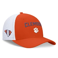 Casquette ajustable Nike Primetime Rise City Trucker Performance orange/blanche pour homme des Tigers de Clemson