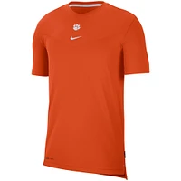 Haut de performance des entraîneurs football Nike Clemson Tigers 2021 Sideline orange pour homme