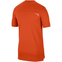 Haut de performance des entraîneurs football Nike Clemson Tigers 2021 Sideline orange pour homme