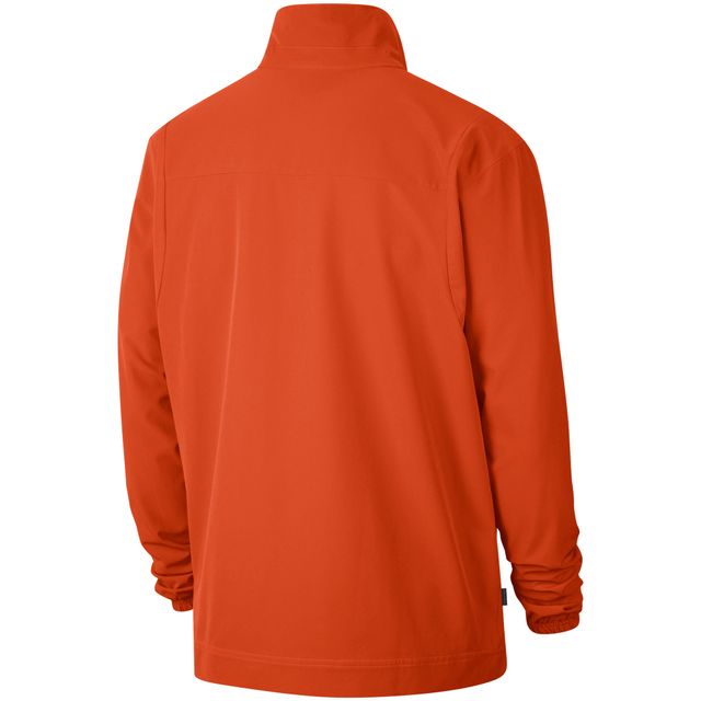 Veste orange Nike Clemson Tigers 2021 Sideline entièrement zippée pour homme