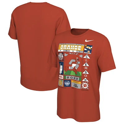 Men's Nike Orange Clemson Tigers 2022 Bowl Illustrated T-Shirt