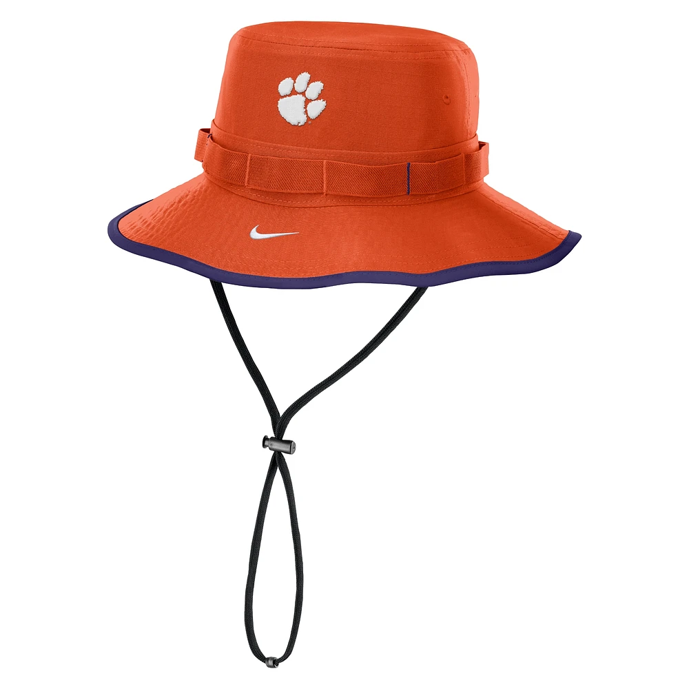 Chapeau Boonie Nike Orange Clemson Tigers 2024/25 On-Field Apex Performance pour homme