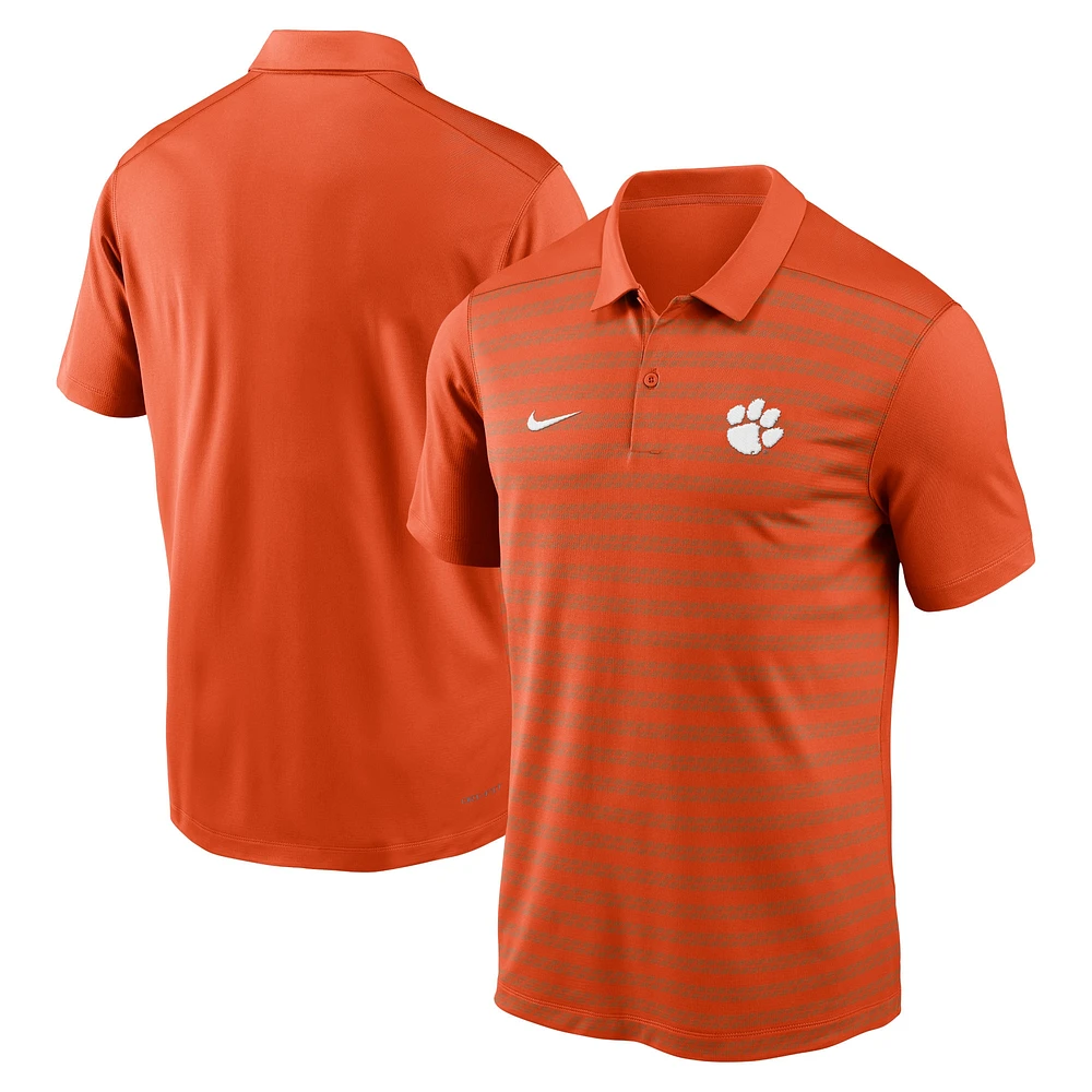 Polo de performance ligne touche des entraîneurs début saison 2024 Nike orange Clemson Tigers pour homme