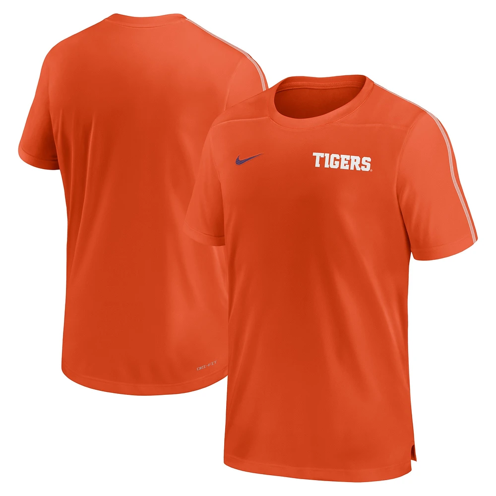 Haut de performance Nike Clemson Tigers 2024 Sideline Coach pour homme