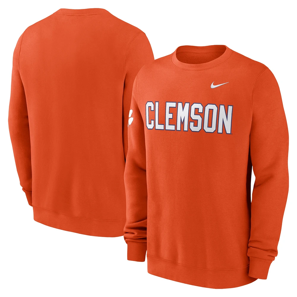 Sweat-shirt Nike Orange Clemson Tigers 2024 Sideline Dabo pour homme