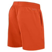 Short Nike Orange Clemson Tigers 2024 Sideline Performance pour homme