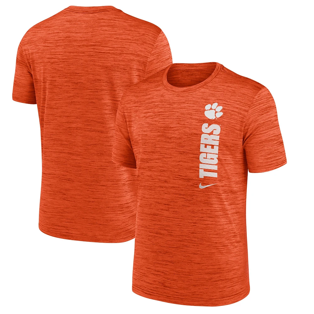 T-shirt Nike Orange Clemson Tigers 2024 Sideline Velocity Performance pour homme