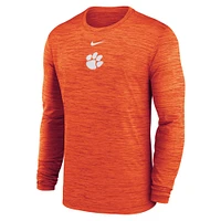 Men's Nike Orange Clemson Tigers 2025 Sideline Velocity Performance Long Sleeve T-Shirt