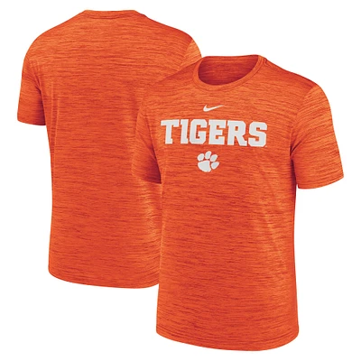 T-shirt Nike orange Clemson Tigers 2025 Sideline Velocity Performance pour homme